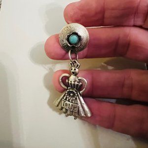 Sterling Silver and Turquoise Pierced earrings